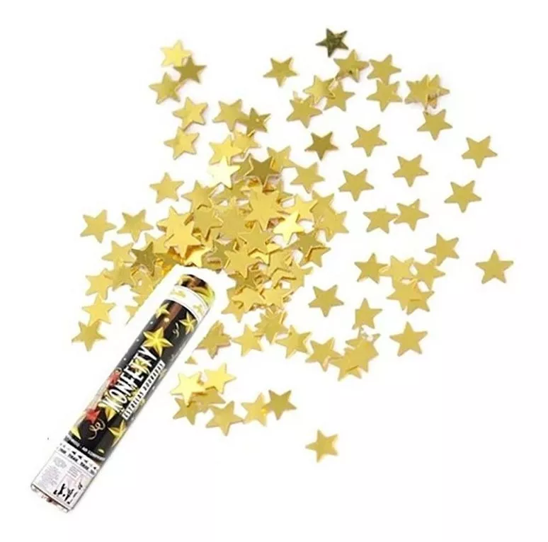 Lança Confete Estrela Dourada 30cm
