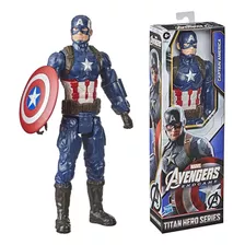 Boneco Capitão América Marvel Titan Hero 29,5cm Hasbro F1342