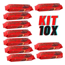 Kit 10 Pacotes Biscoito De Chocolate Ao Leite 130g Calipso