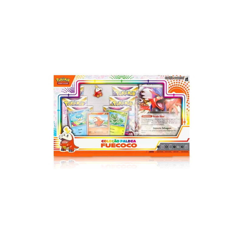 Cartas - Pokemon - Box Colecao Paldea Quaxly - 32528 COPAG DA IA