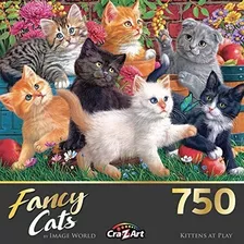 Cra-z-art Fancy Cats Puzzle De 750 Piezas - Gatitos En Juego