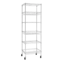 Estante Aço Organizadora Multiuso 192x45,5x61cm Com Rodas