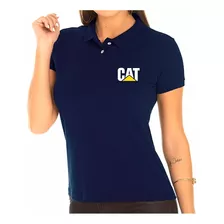 Camisa Polo Feminino Cat Bordado Peito E Costas