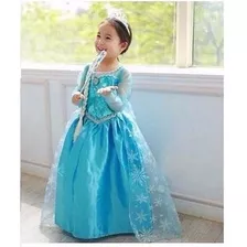 Fantasia Vestido Frozen Elsa Anna Princesa Com Acessórios