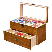 Organizador De Té Grande, Caja De Almacenamiento De 