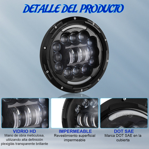 Faros Led Redondo De 7 6000k Para Hummer H3 H3t 2006-2010 Foto 4