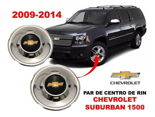 Par De Copas Centro De Rin Chevrolet Suburban 1500 2009-2014 Foto 2