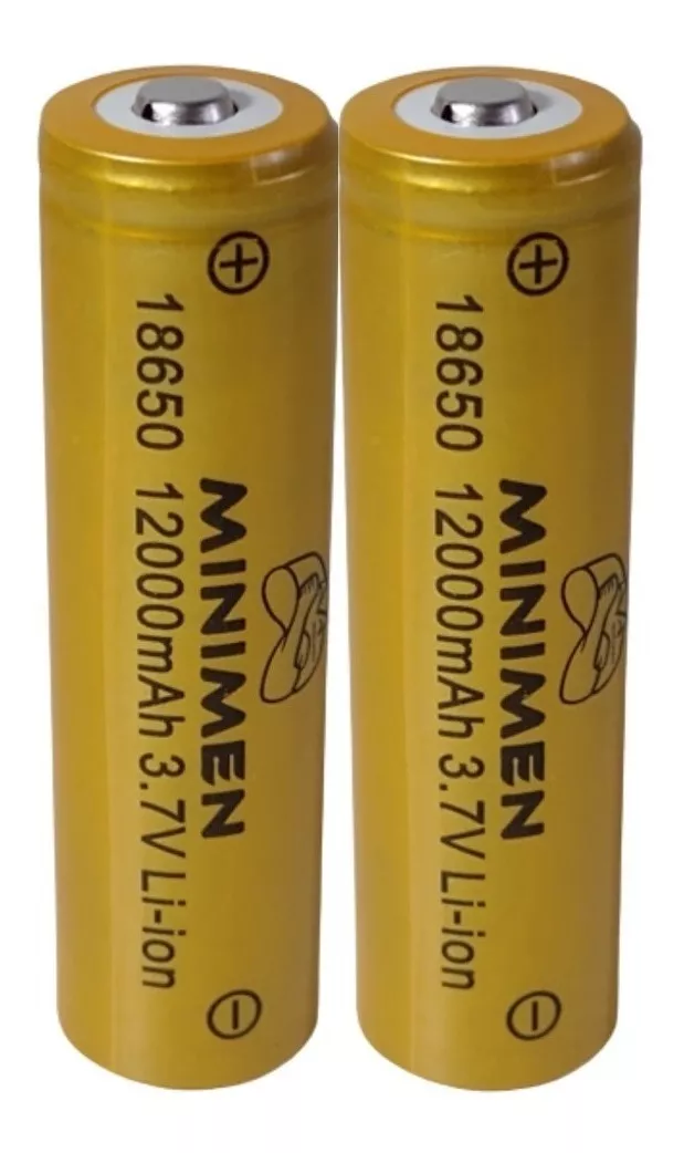 2 Baterias Recarregável Lanterna 18650 3.8v 12000mah Li-ion