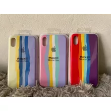 Silicone Case Multicolor iPhone X Xs Xr Arcoisis