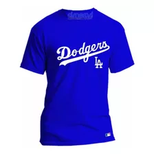 Playera Dodgers De Los Angeles Beisbol Mlb Azul Blanco