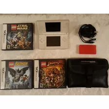 Nintendo Ds Lite + Estuche + Juegos + Cargador