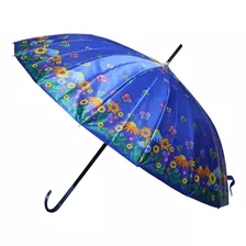 Paraguas Plegable 16 Varillas 79cm Colores Automático