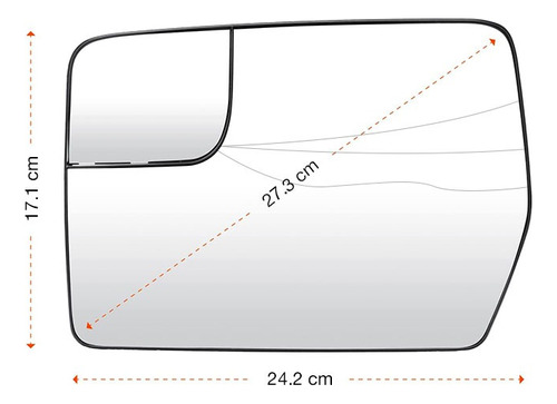 Luneta Espejo Retrovisor Ford F150 2004-2014 Izq Con Detalle Foto 6