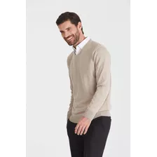 Sweater Macowens Escote En V Beige Melange Hombre 6092601380