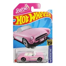 Hot Wheels Vehículo Barbie Corvette 1956 Rosa Original