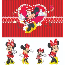 Kit Display Minnie Vermelha (2) 8 Peças + Painel 2x1,50 (9)