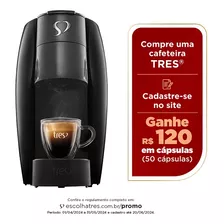 Cafeteira Três Corações Espresso Lov Preto Brilhante 220v