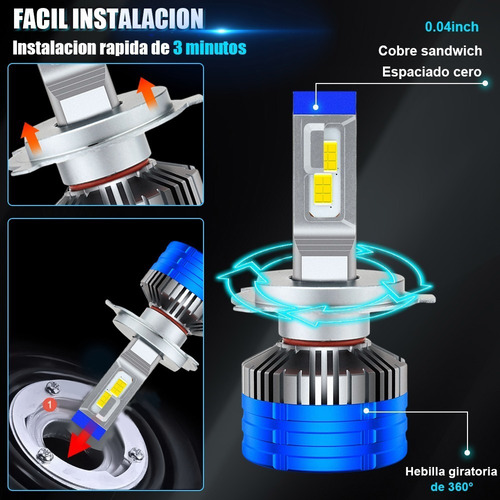 Kit De Faros Led H4 H11 H7 H1 9005 9006 9007 Auto 26000lm Foto 8