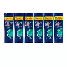 Kit 6 Shampo Clear Men Limpeza Diaria 2em1 400ml