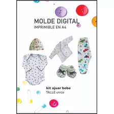 Kit Molde Digital Ajuar Bebe Incluye 5 Prendas