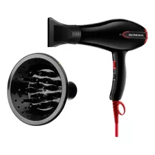 Secador De Cabelo Mondial Turbo Color Red 2000w Com Difusor 110v