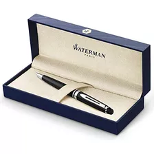 Boligrafo Lacado Negro Waterman Expert Con Oro,  boligrafo