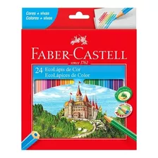 Lápis De Cor Ecolapis Ponta Max Faber Castell 24 cores