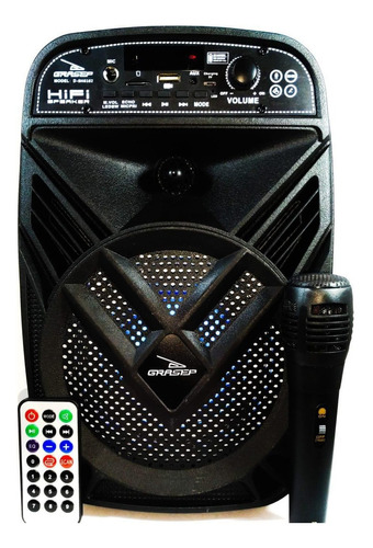 Alto-falante Grasep D-bh6102 Com Bluetooth Preto 