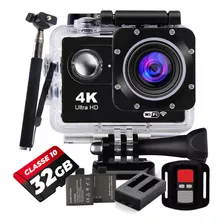 Câmera Sports Cam 4k Wifi + 32gb + Carregador + 2 Baterias