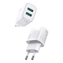 Mini Cargador Joyroom 2 Puertos Usb Color Blanco