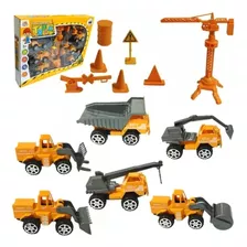 Kit Construção Kit Carrinhos De Fricção Caminhões De Obra