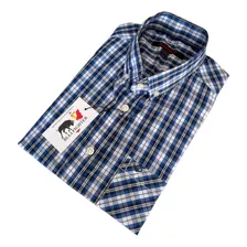 Camisa Masculina Bullfighter Xadrez Manga Curta Lançamento