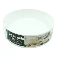 Organizador Giratório De Armário Banheiro Cozinha Cosméticos Cor Branco