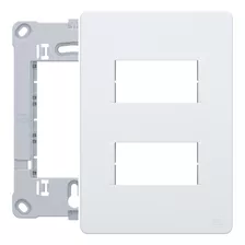 Kit 5 Placa + Suporte Esatta 4x2 2 Posto Branco