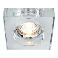 Spot Embutido Vidro Transparente- 10x10xh2,4cm - 1xgu10 - Mr