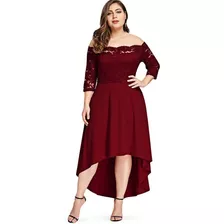 Vestido Asimétrico Hombros Descubiertos Ideal Para Fiesta