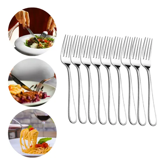 Kit 36 Garfos De Inox 18cm De Mesa P/ Cozinha E Restaurante Prateado