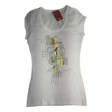 Hermosa Remera Guess Mujer Original Blanca 