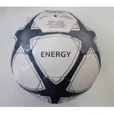 Pelota Futbol N° 5 Energy 102018 Shine Blanco Con Negro