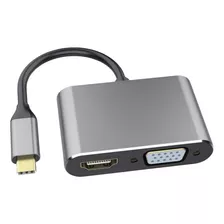 Hub Usb C Hdtv Vga Usb 3.0 Adaptador 4 Em 1 Ultra Power