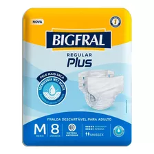 Fralda Geriátrica Bigfral Regular Plus M 8u