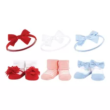 Diademas Y Calcetines Para Bebé Hudson Baby Kit45 6 Piezas