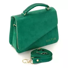 Bolsa Pequena Transversal Cluth Feminina Com Alça Removível Cor Verde