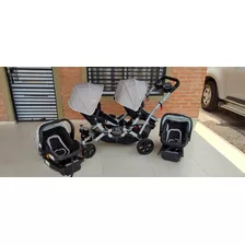 Coche Duo Rider Mellizos+2 Bases+2 Huevitos Excelente Estado