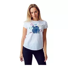 Playera Blanca De Moda Retro Lilo & Stitch A026