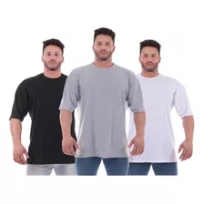 Kit 3 Camiseta Camisa Retrô Blusas Masculinas Long Oversized