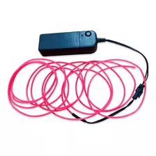 Hilo De Neon Led Pilas Luces Cable 3 Mts Color De La Luz Rosa