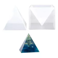 Forma De Silicone Modelo Orgonite Piramide Para Resina 