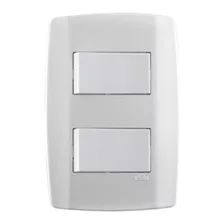 Interruptor Simples Duplo Branco 4x2 10a 250v Slim Ilumi