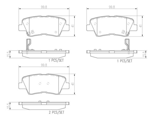 Brembo Balatas Para Hyundai Elantra Gls 2019-2020 Trasero Foto 2